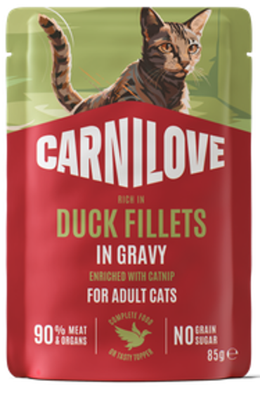 Carnilove® Paté Pouch Duck Fillets in Gravy with Catnip for Adult Cats 85gr